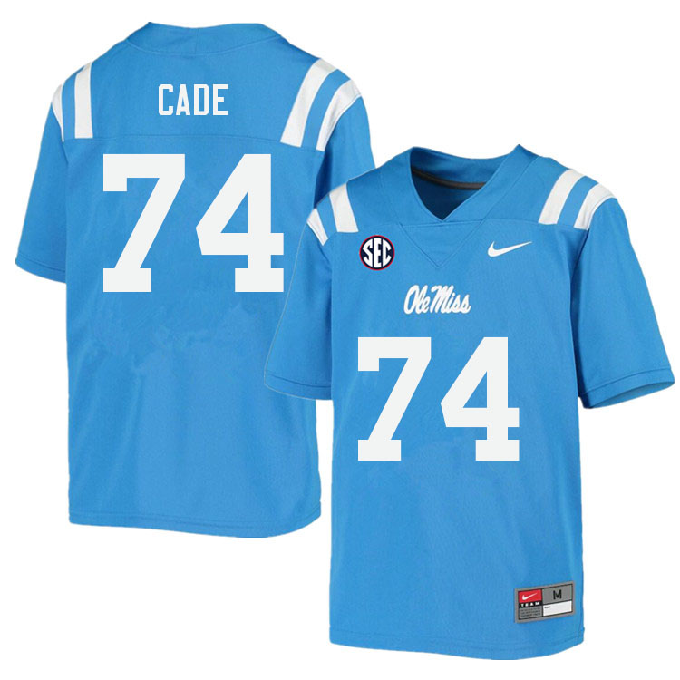 Ole Miss Rebels #74 Erick Cade College Football Jerseys Sale-Power Blue